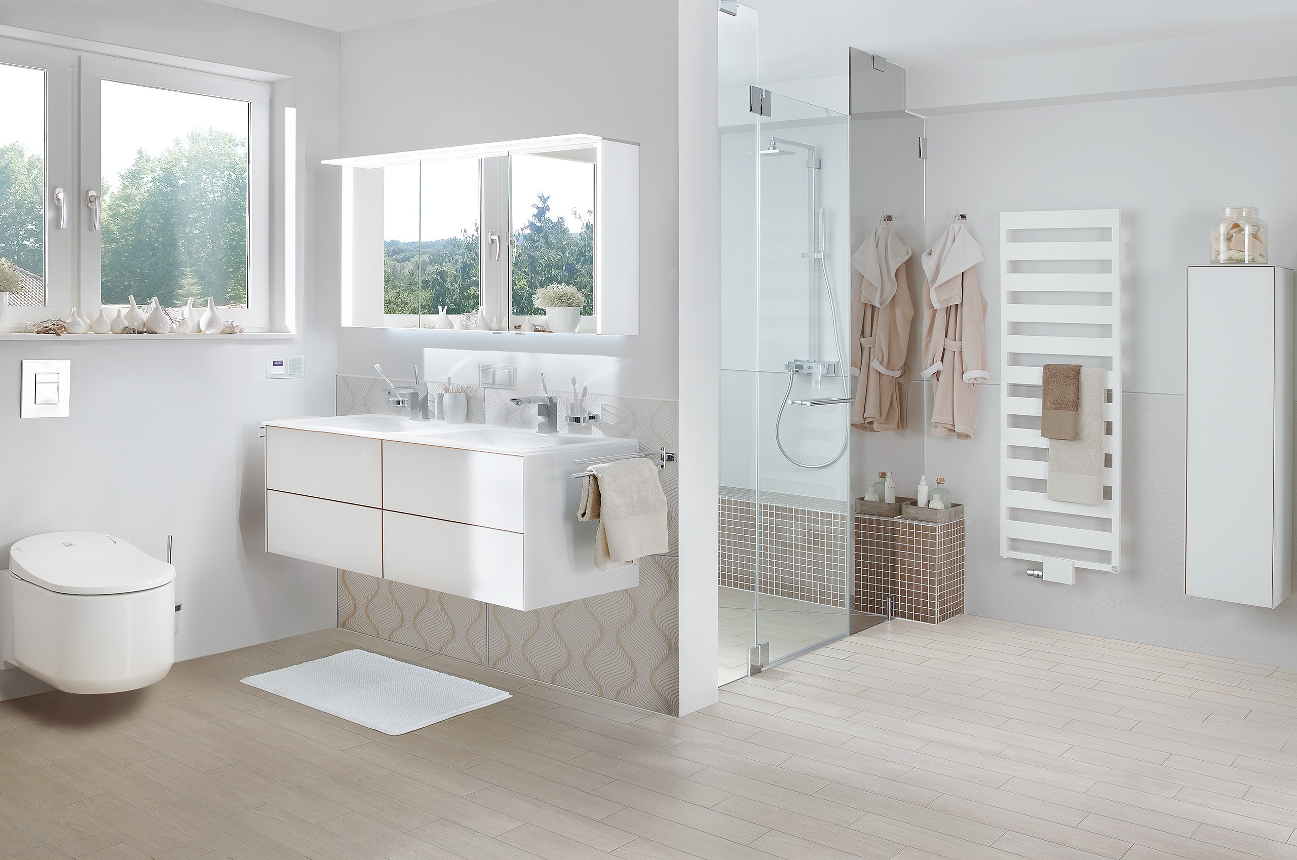 Kermi Duschdesign Beschlag-Duschkabine PASA Sonderlösung über EXTRA