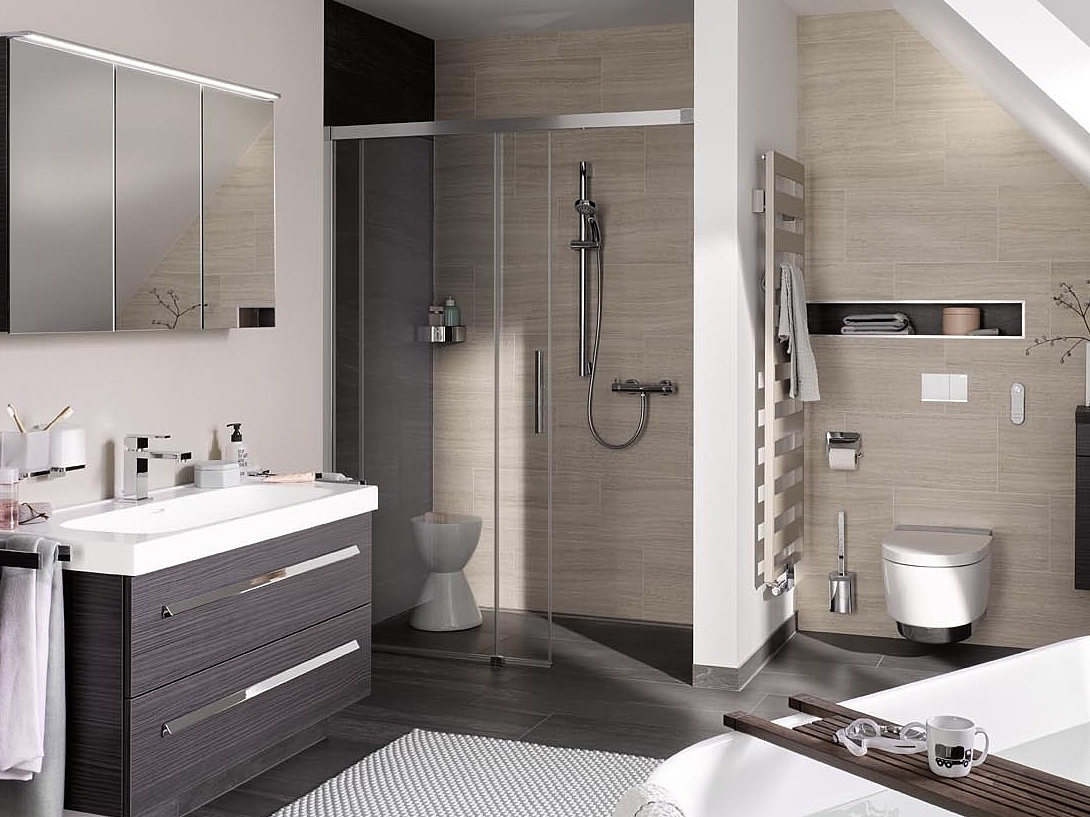 Kermi profiel-douchescherm NICA schuifdeur 2-delig zonder bodemprofiel met vast segment met muurprofiel