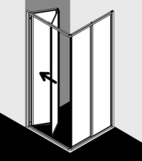 Kermi shower enclosure, NOVA 2000 N2EF2L ED2