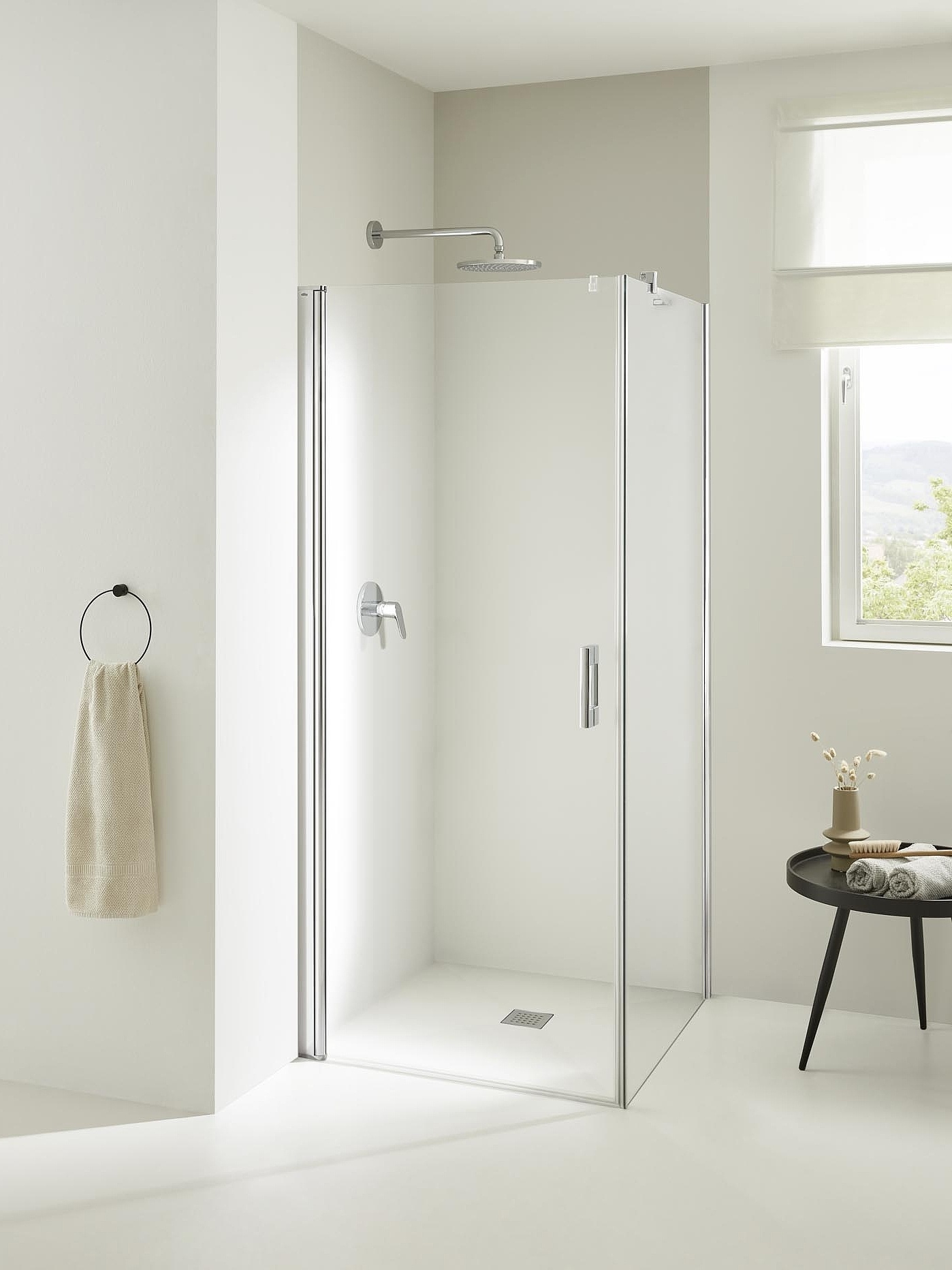 Kermi shower enclosures, ESG clear glass