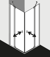 Kermi shower enclosure, RAYA RAEPR EPL