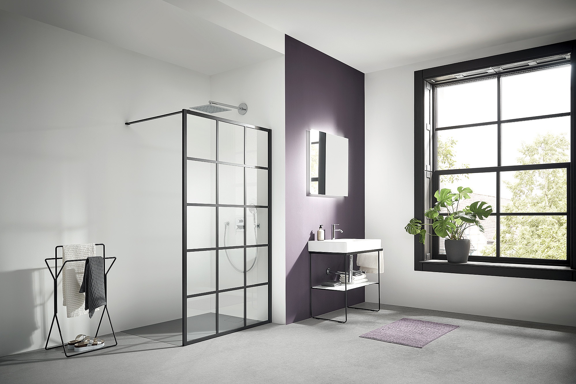 Kermi Duschdesign Walk-In-Duschkabine WALK-IN XD Wall mit Profil Loft