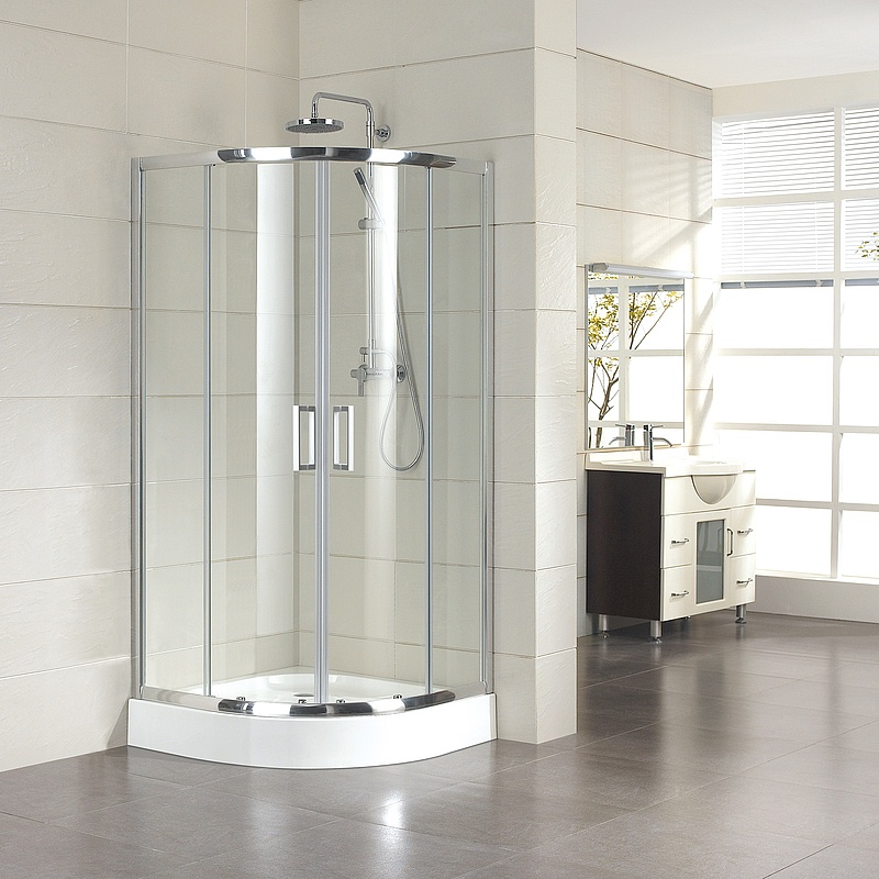 Profilowa kabina prysznicowa Kermi ACCA, kabina ćwierćkolista (drzwi przesuwne)