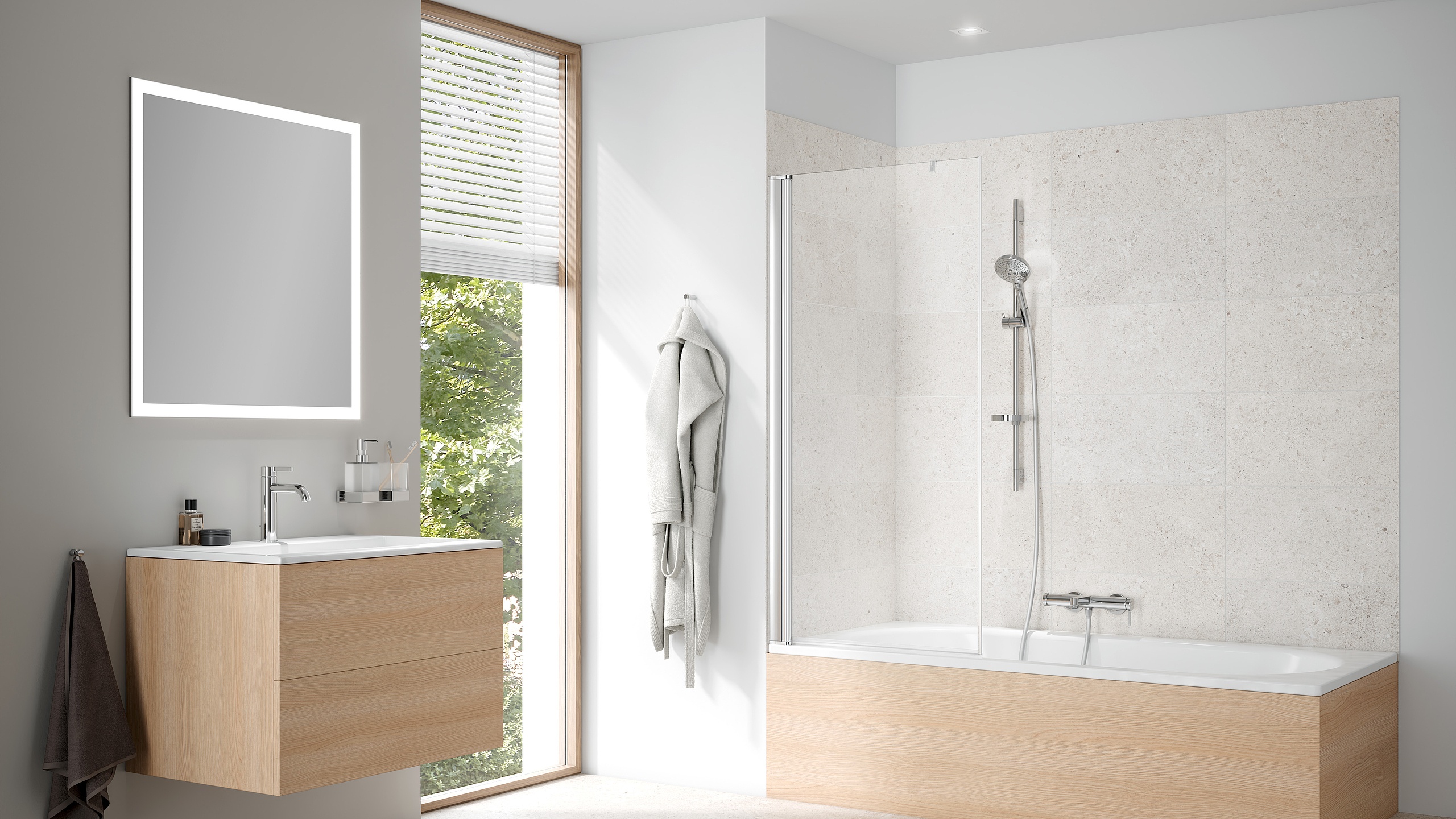 Kermi Duschdesign Profil-Duschkabine PEGA Pendelflügel für die Badewanne