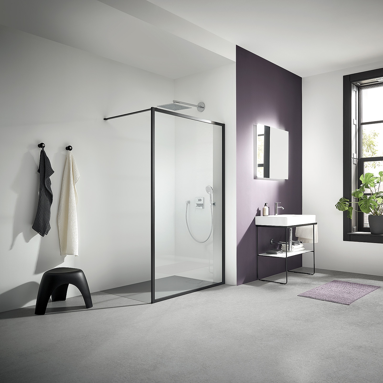 Kermi Duschdesign Walk-In-Duschkabine WALK-IN XD Wall