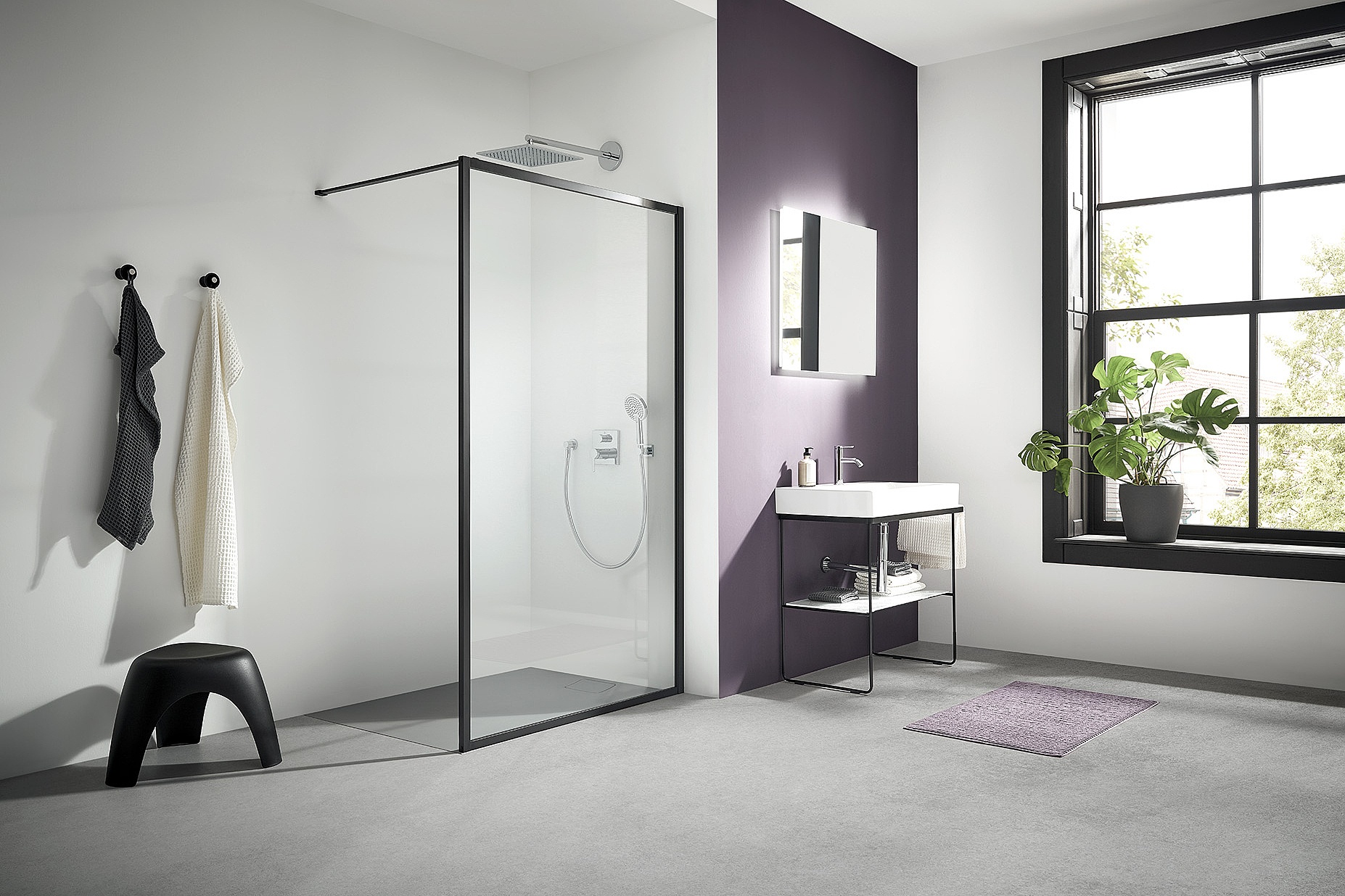 Kermi Duschdesign Walk-In-Duschkabine WALK-IN XD Wall