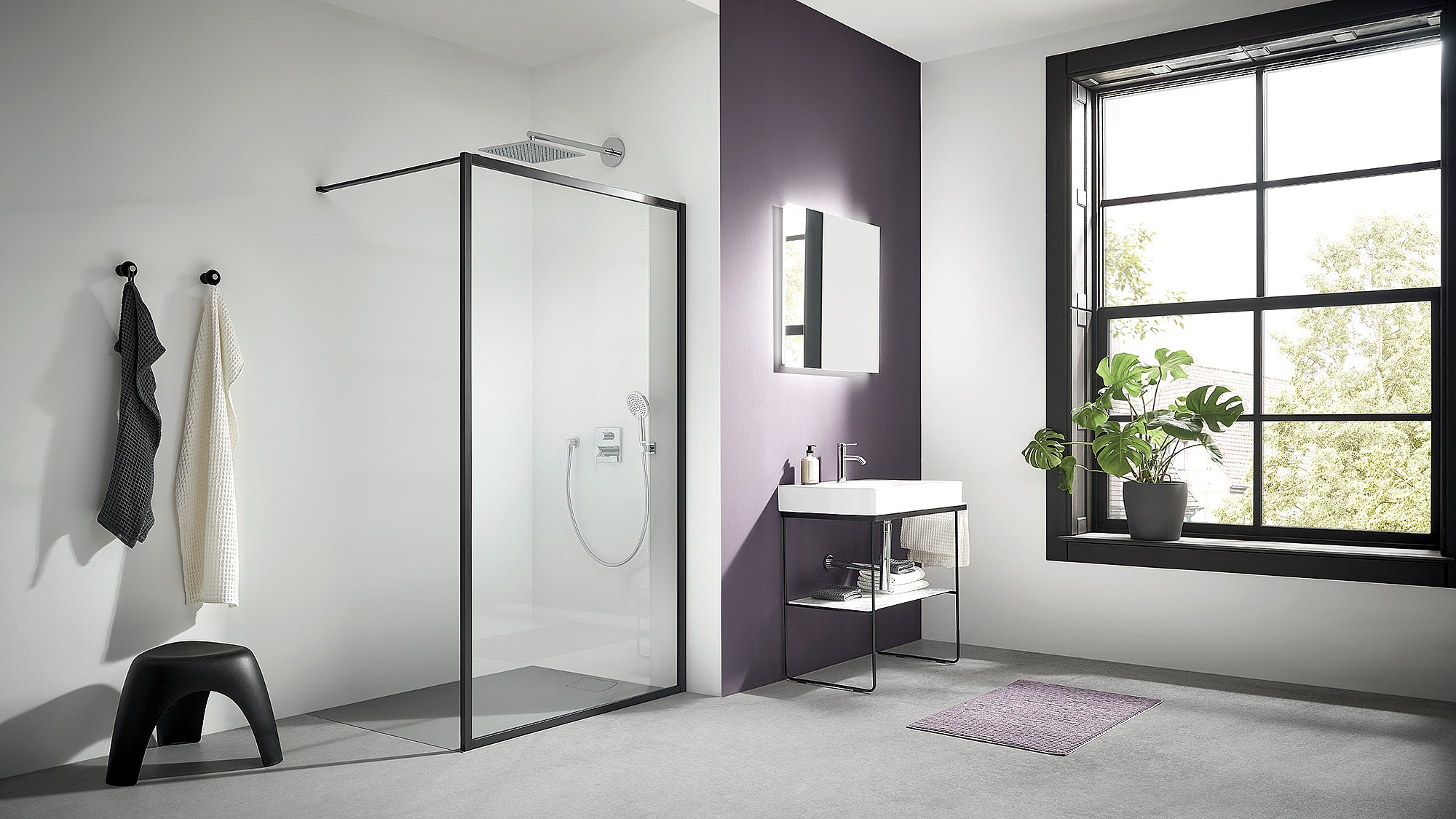 Kermi Duschdesign Walk-In-Duschkabine WALK-IN XD Wall