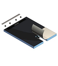 Kermi Komplett-Duschboard LINE Rinne wandseitig