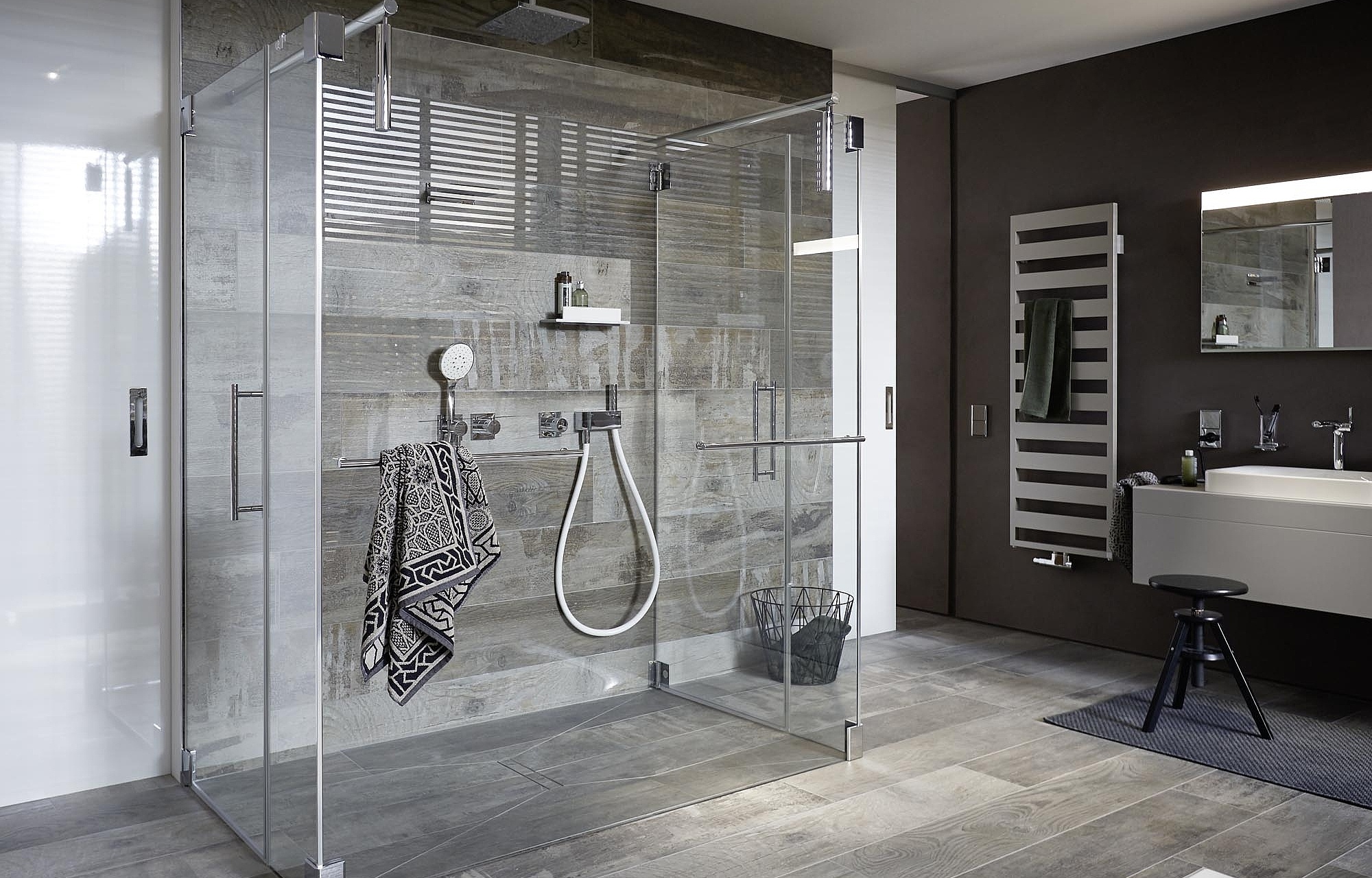 Kermi Duschdesign Duschkabine WALK-IN XS Sonderlösung über EXTRA
