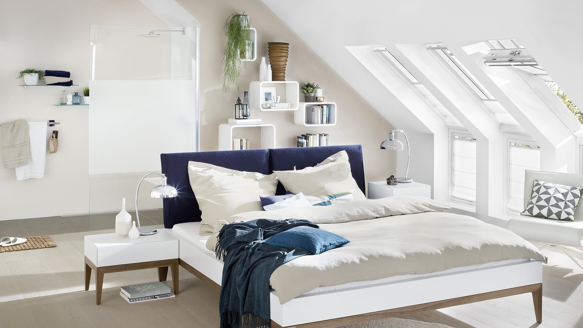 Kermi Duschdesign Walk-In-Duschkabine WALK-IN-XC Wall mit Dekor Stripe 2