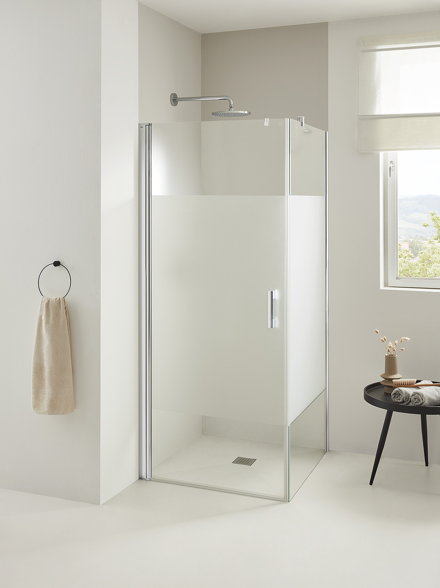 Kermi douchescherm glas ESG Decor Stripe 2