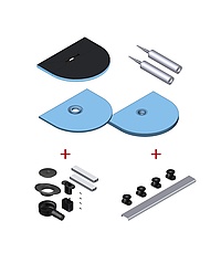  Kermi shower board system, LINE semicircle, center channel with substructure