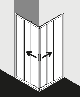 Paroi de douche Kermi CADA XS CCE3L E3R