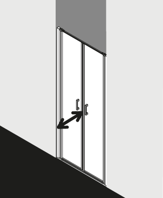 Paroi de douche Kermi CADA XS CCPTD