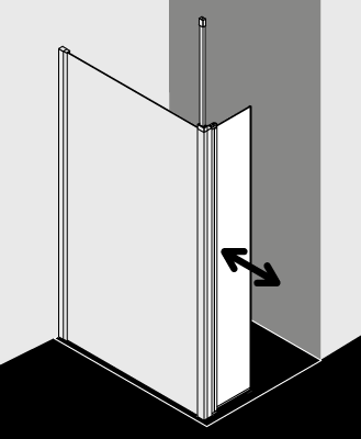 Paroi de douche Kermi CADA XS CCWDWL WIL