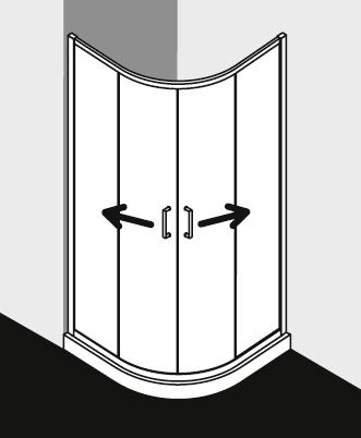 Kabina prysznicowa Kermi CADA XS CKT55