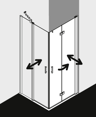 Kermi shower enclosure, DIGA DI2CR EPL