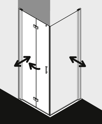 Kermi shower enclosure, DIGA DI2SL TBR