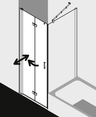 Kermi shower enclosure, DIGA DI2SL TVD
