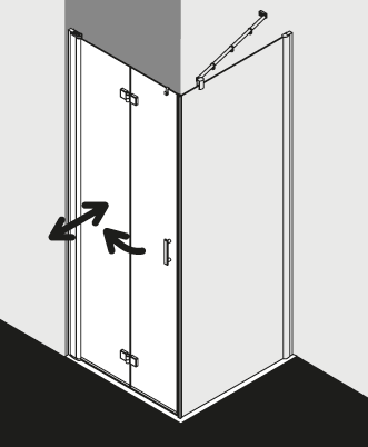 Kermi shower enclosure, DIGA DI2SL TWD