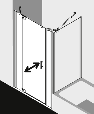 Kermi shower enclosure, FILIA XP FX1GL UVD