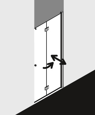 Paroi de douche Kermi JONA JO2DL 2DR