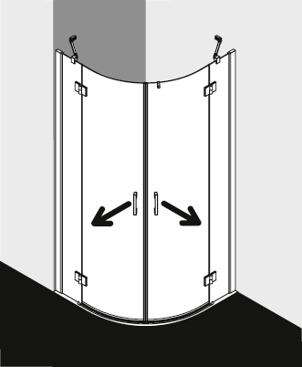 Kermi shower enclosure, LIGA LIT55
