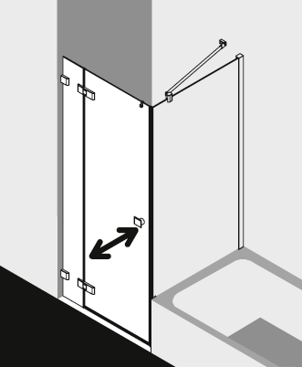 Kermi shower enclosure, MENA ME1FWL TVPR