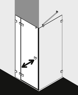 Kermi shower enclosure, MENA ME1FWL TWBR