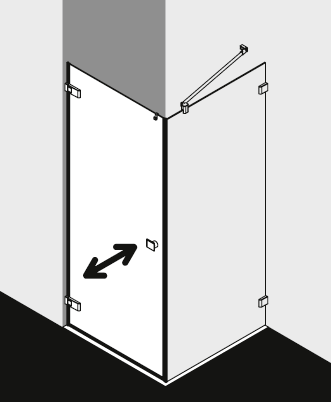 Kermi shower enclosure, MENA ME1TWL TWBR