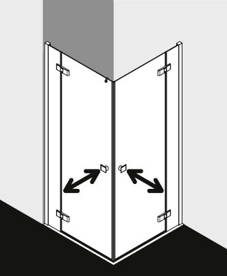 Kermi shower enclosure, MENA MEEPL EPR