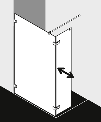 Kermi shower enclosure, MENA MET1BL