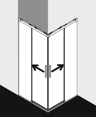 Paroi de douche Kermi NICA NIB2L B2R
