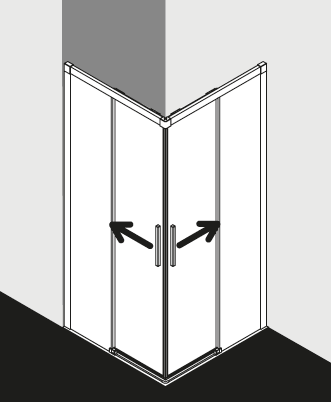Kermi Duschkabine NICA NIC2L C2R