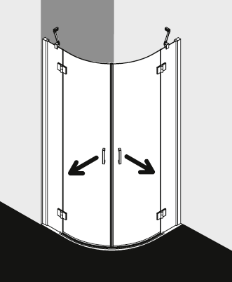 Kabina prysznicowa Kermi OSIA OSE55