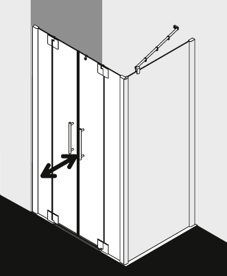 Kermi shower enclosure, PASA XP PXPTF PXUWDR