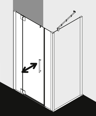 Kermi shower enclosure, PASA XP PX1GL PXUWD