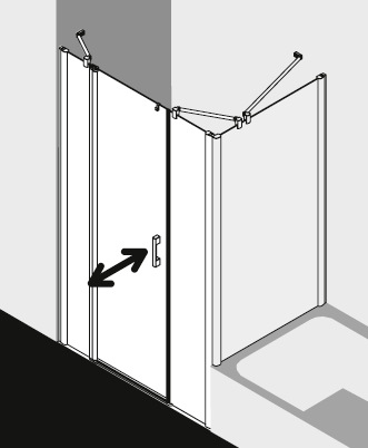 Kermi shower enclosure, PEGA PE1AL TVDR