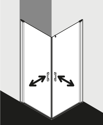 Kermi shower enclosure, PEGA PE1EL 1ER