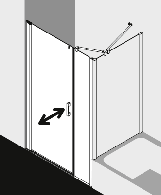 Kermi shower enclosure, PEGA PE1OL TVDR