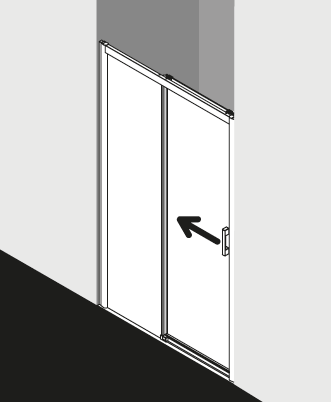 Kermi shower enclosure, PEGA PED2L