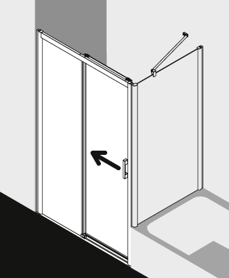 Kermi shower enclosure, PEGA PED2L TVDR