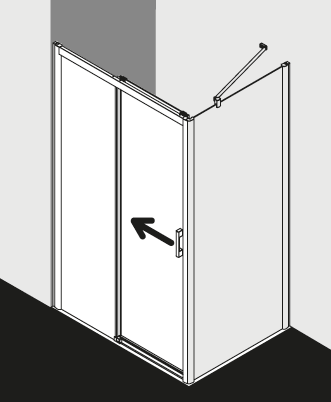 Kermi shower enclosure, PEGA PED2L TWDR