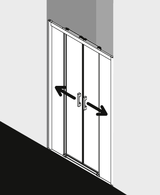 Kermi shower enclosure, PEGA PED4B