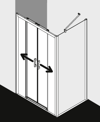 Kermi shower enclosure, PEGA PED4B TWDR