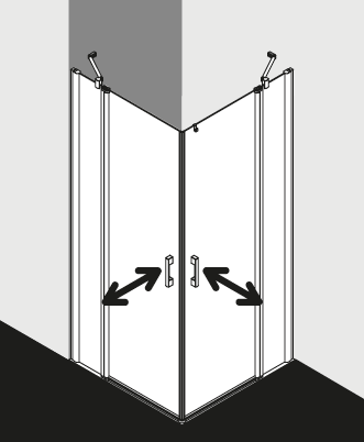 Kermi shower enclosure, PEGA PEEPL EPR