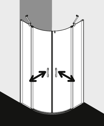 Kermi shower enclosure, PEGA PEP55