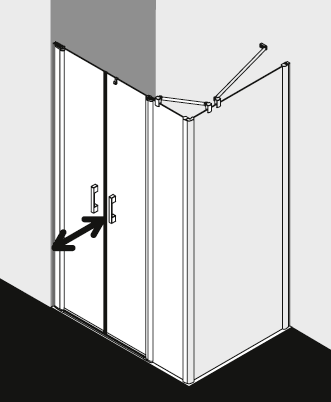 Kermi shower enclosure, PEGA PEPFL TWDR