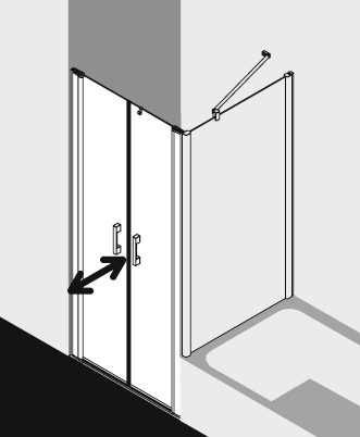 Kermi shower enclosure, PEGA PEPTD TVDR