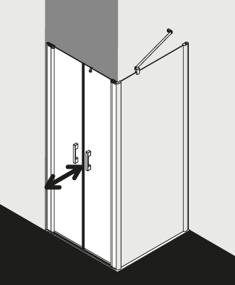 Kermi shower enclosure, PEGA PEPTD TWDR